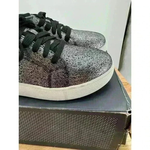 Rockport Works Parissa Silver Glitter Platform Sneaker | Composite Toe, Size 6.5 - Picture 3 of 6